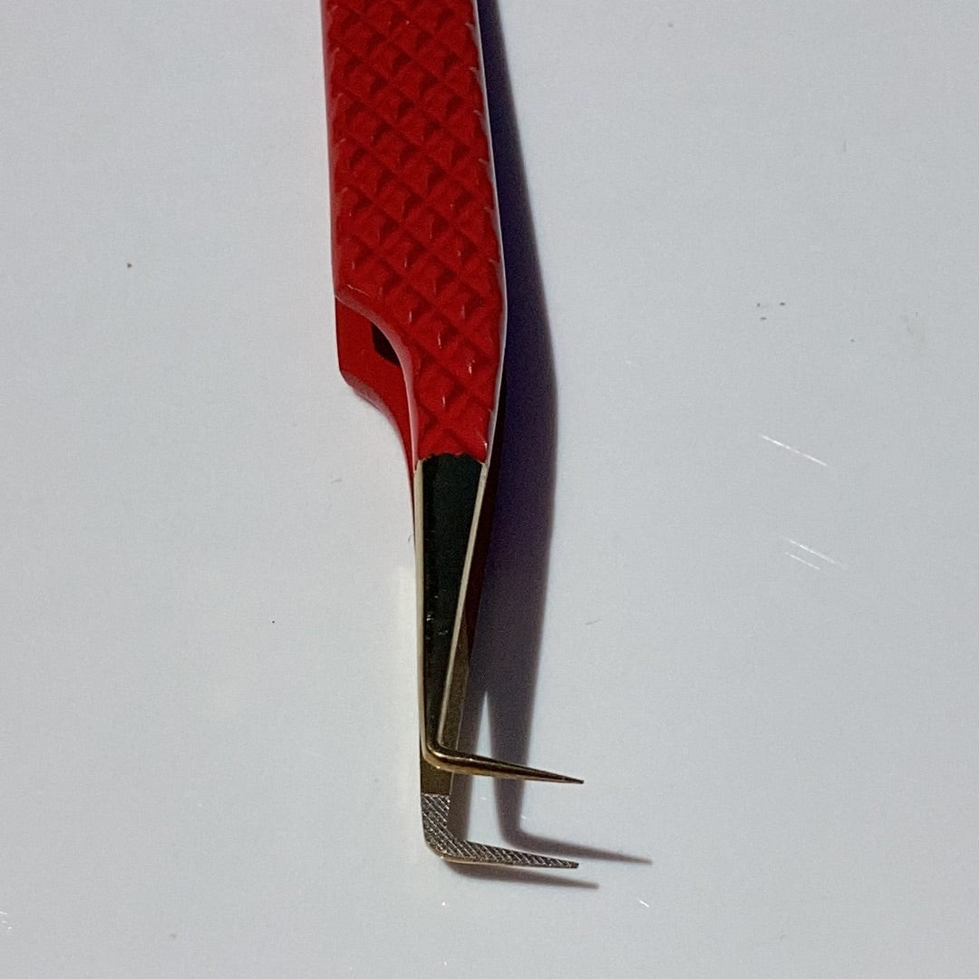 Red 90 Degree Tweezer