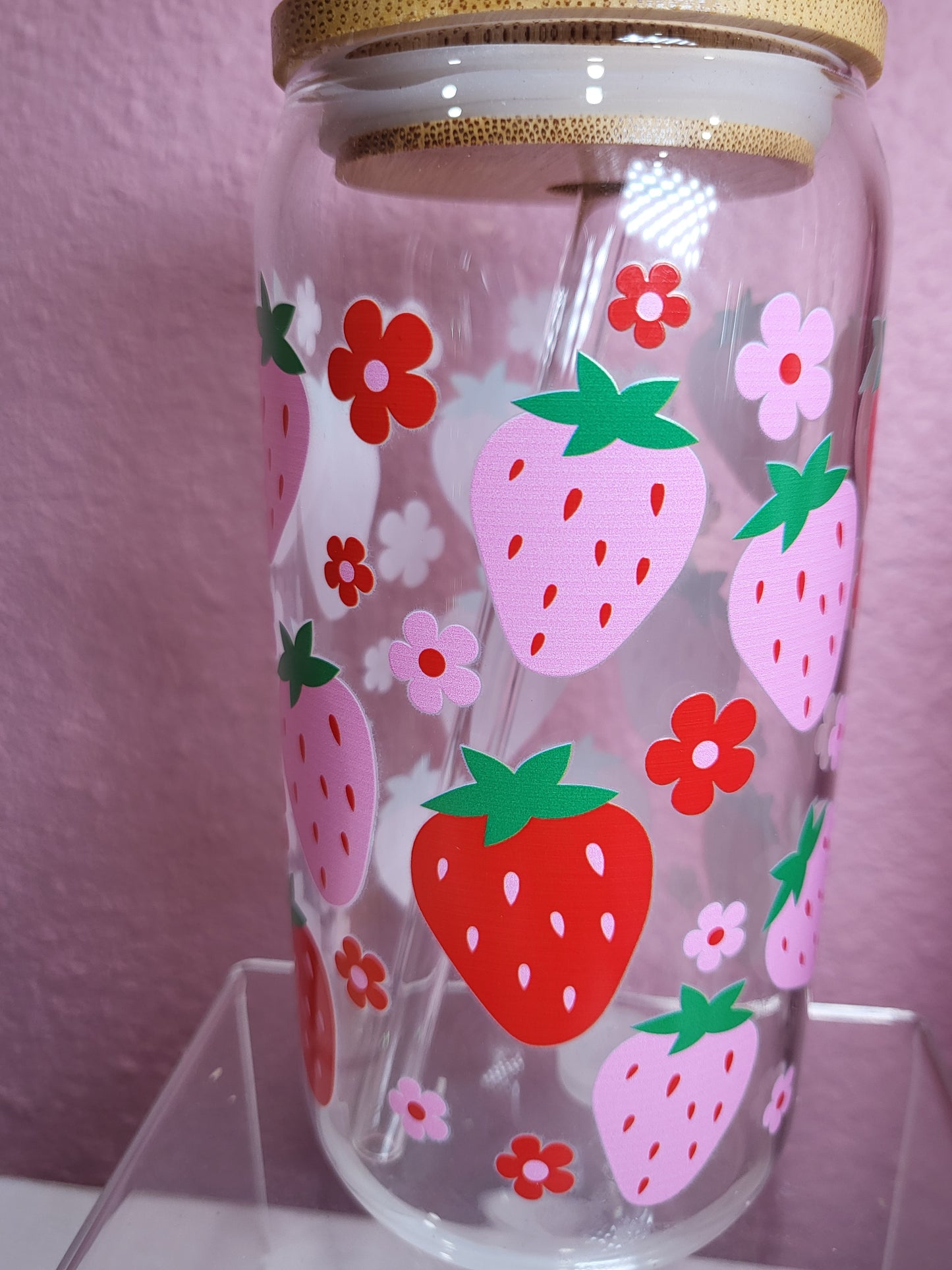 Strawberry Glass Cup