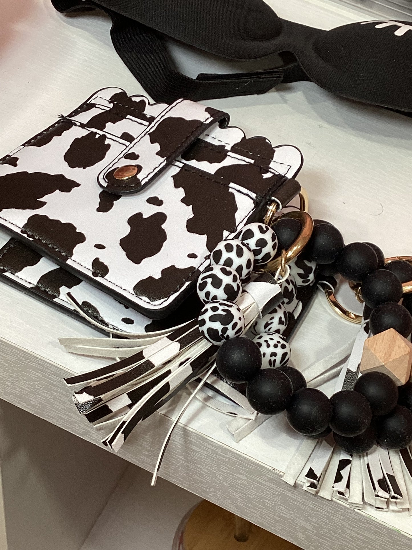 Cow Print Wrist Wallet
