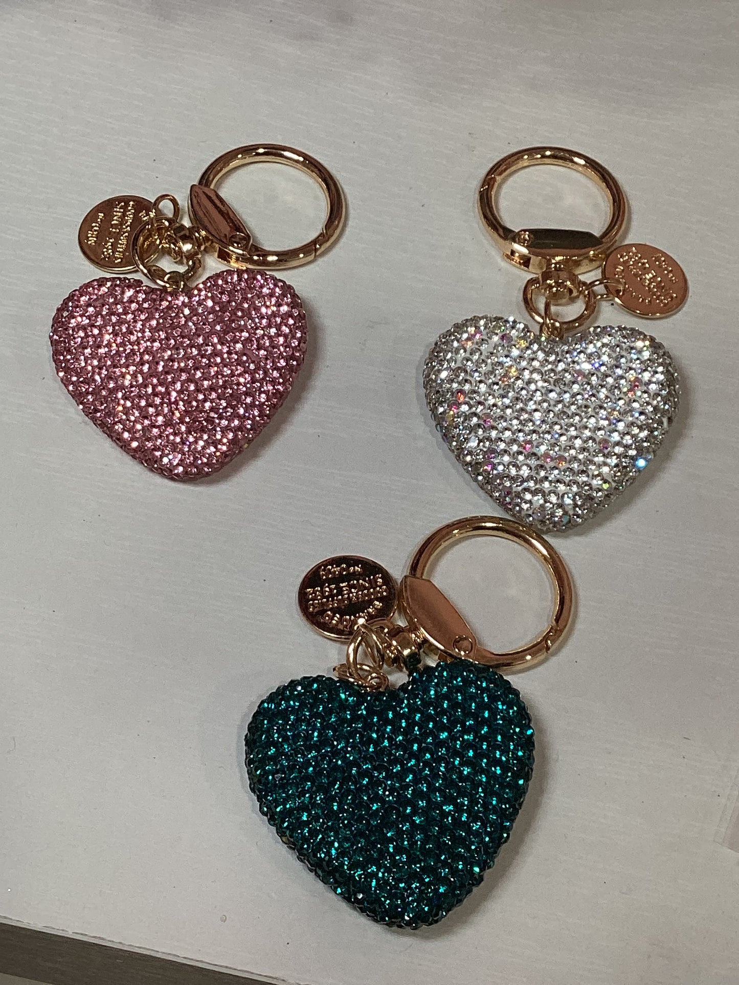 Diamond Heart Shaped Key Chain