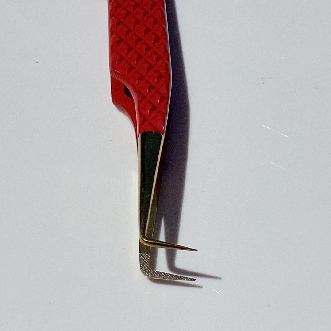 Red 90 Degree Tweezer