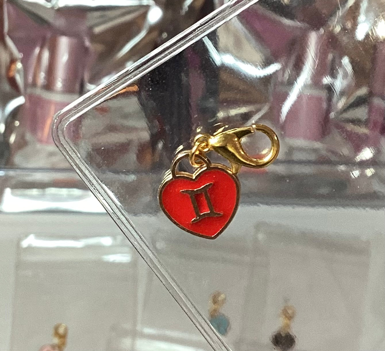 Zodiac Red Heart Tweezer Charm