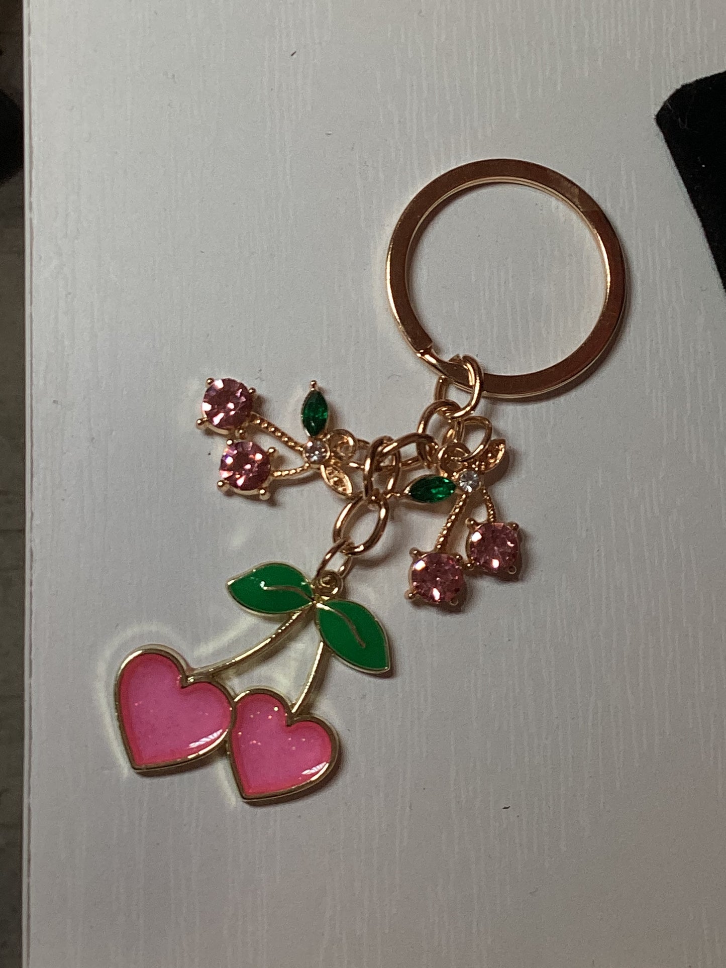 Cherry Heart Keychain
