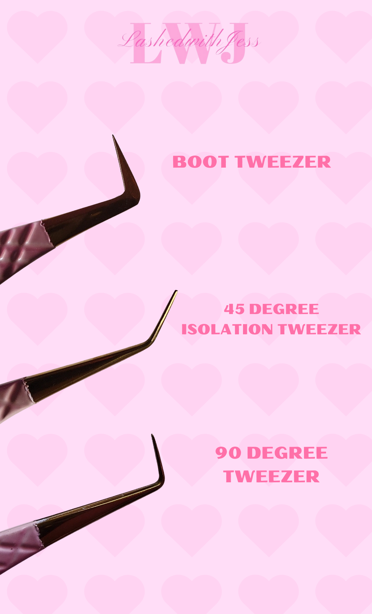 Pink Tweezers (w/ charm insert)